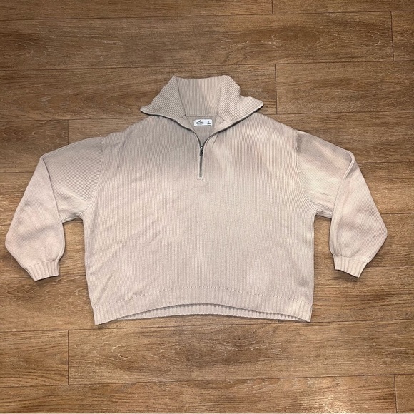 Hollister Cream Cowl Neck Sweater women size large - Picture 1 of 5